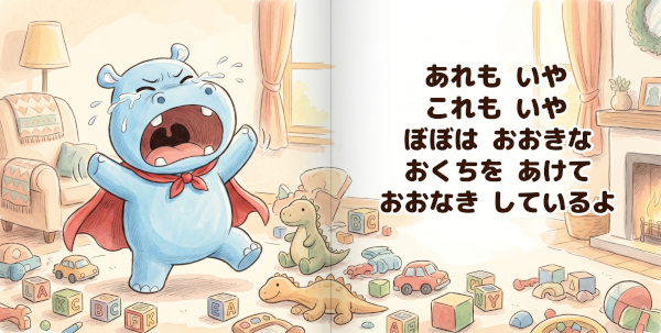 大泣きするボボの絵