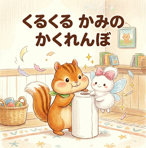 くるくる かみの かくれんぼ 表紙