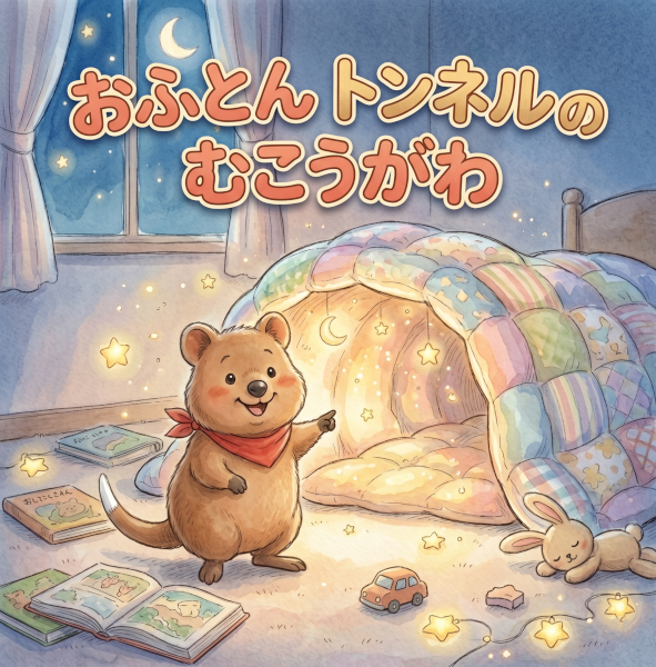 おふとん トンネルの むこうがわ 表紙