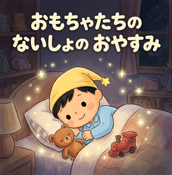 おもちゃたちの ないしょの おやすみ 表紙