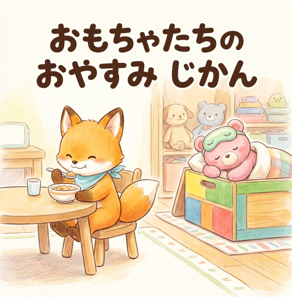 おもちゃたちのおやすみじかん 表紙