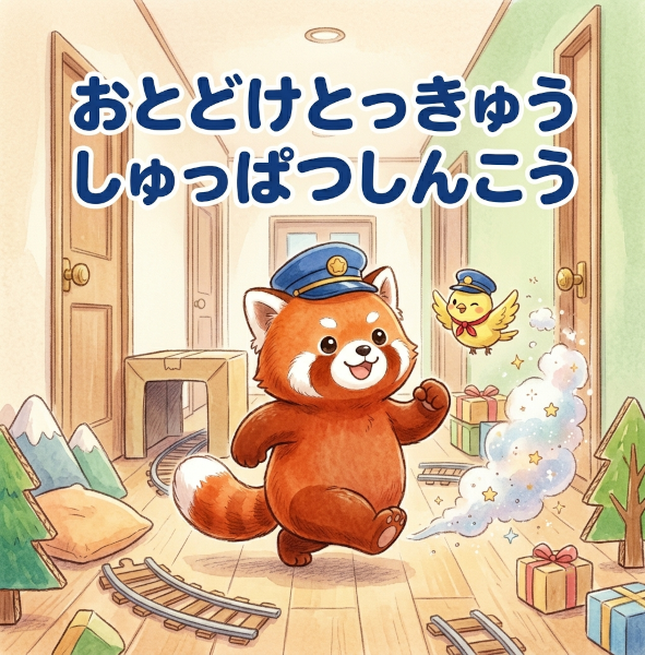 おとどけ とっきゅう しゅっぱつ しんこう！ 表紙