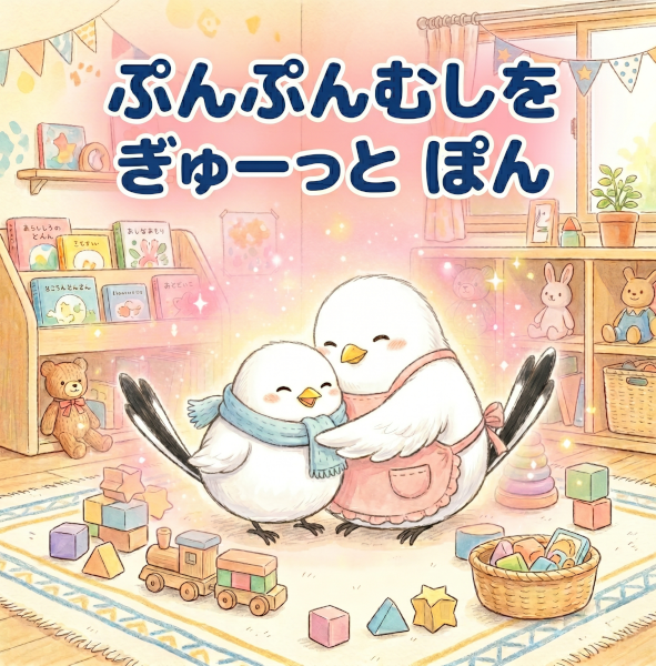 ぷんぷんむしを ぎゅーっと ぽん 表紙