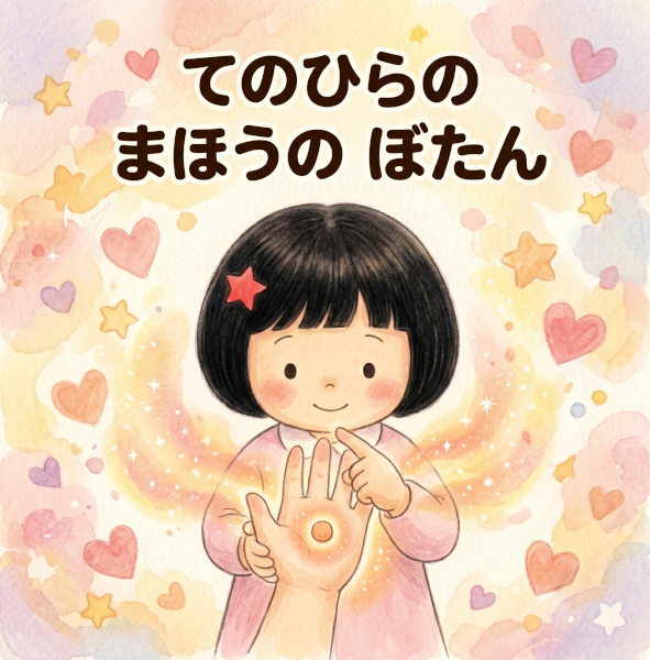 てのひらの まほうの ぼたん 表紙